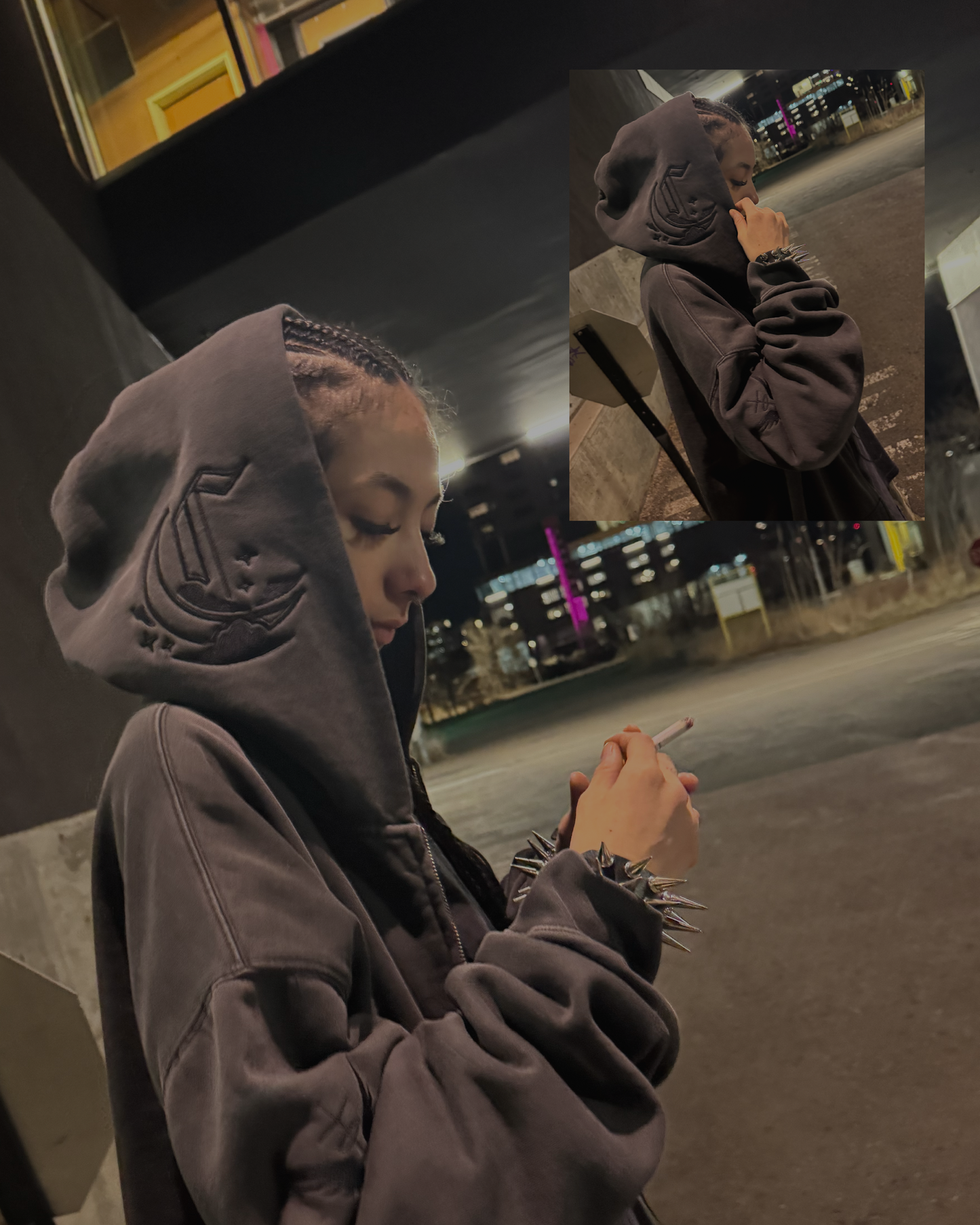 Blackout - (Embroidered) Faded Zip Hood - Pre Order